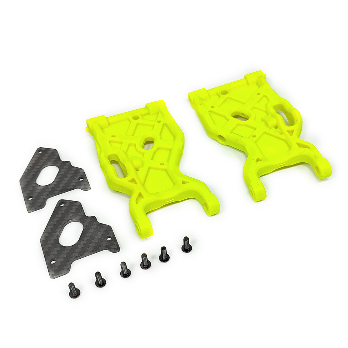 10041K LOWER SUSPENSION ARM+CARBON FIBER BOARD SET FRONT(YELLOW)